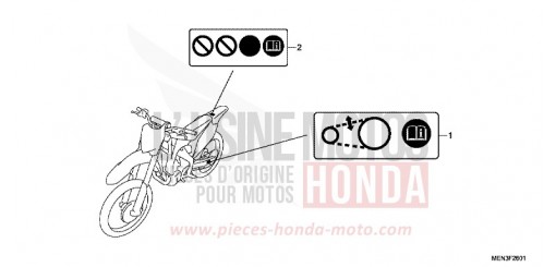 ETIQUETTE DE PRECAUTIONS (CRF450RA/B/C-ED) CRF450RC de 2012